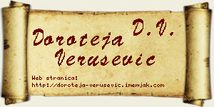 Doroteja Verušević vizit kartica